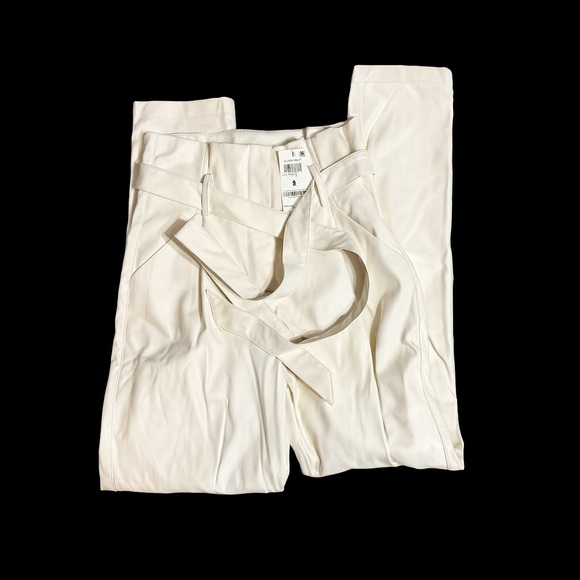 And Now This Cream Faux Leather Paperbag Pants – Size 0 (New with Tags) - Picture 3 of 4